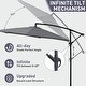 preview thumbnail 4 of 5, Ainfox 10 ft Cantilever Offset Outdoor Patio Umbrella with Base Stand Rotate and Tilt