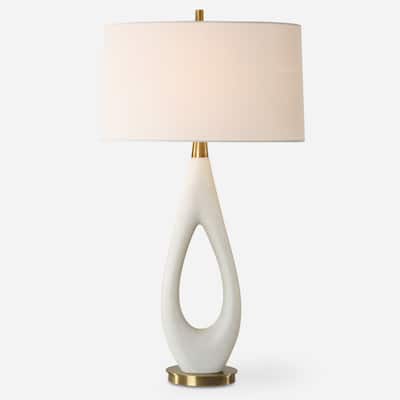 Uttermost Promenade White Table Lamp - 33.25" H X 18" W X 12" D