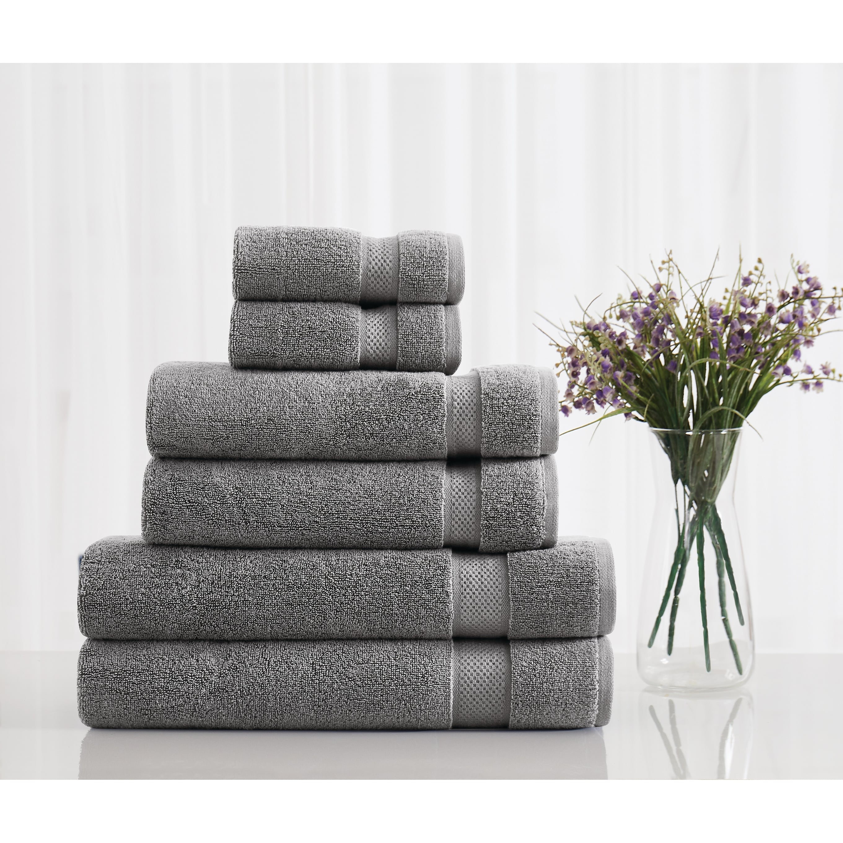 Vince Camuto Classic Solid 6 Piece Towel Set