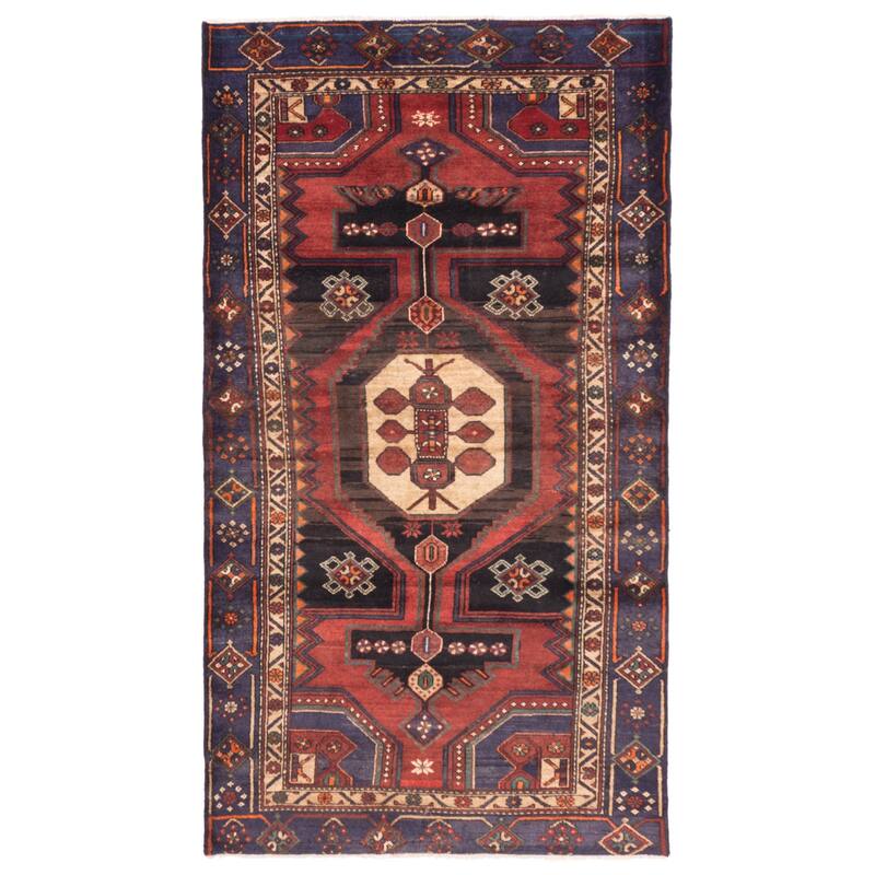 ECARPETGALLERY Hand-knotted Anatolian Vintage Red Wool Rug - 4'5 x 8'4