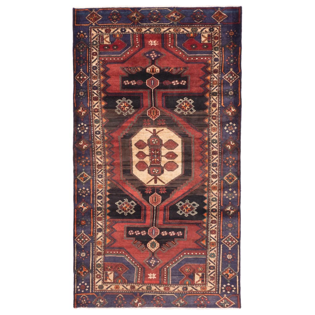 ECARPETGALLERY Hand-knotted Anatolian Vintage Red Wool Rug - 4'5 x 8'4