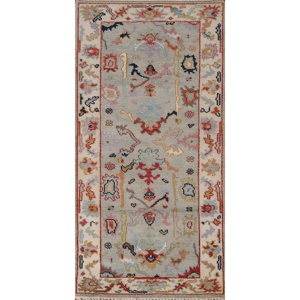 Oushak Oriental Accent Rug Handmade Wool Carpet - 2'6"x 5'10"