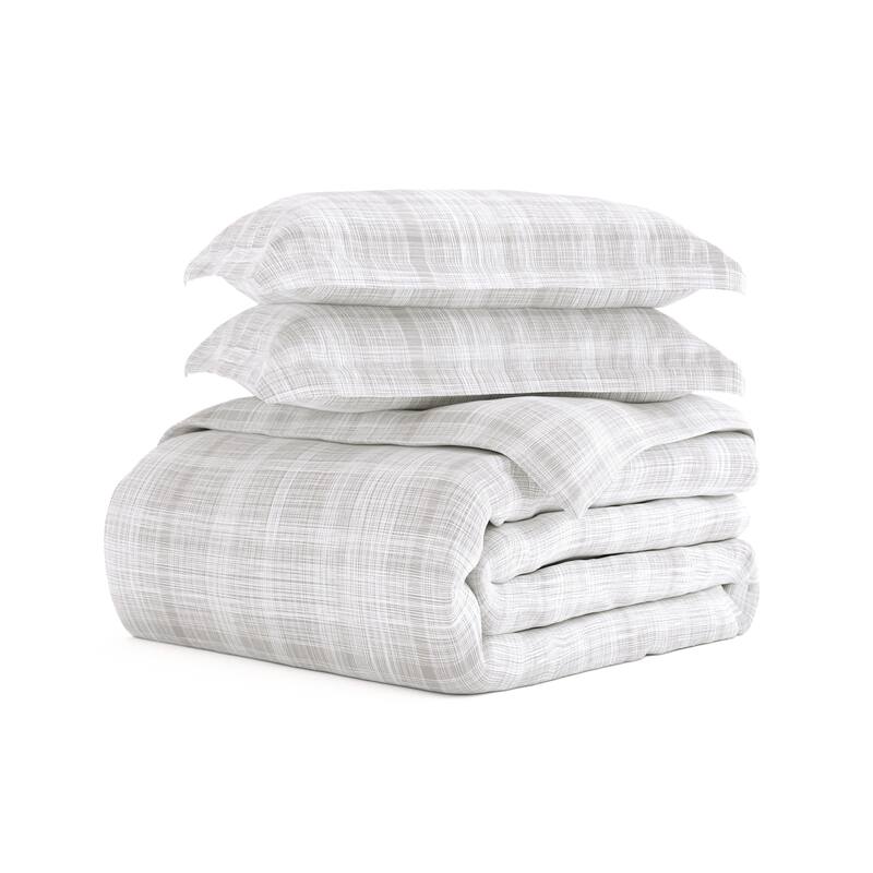 Becky Cameron Oversized Thatch 3-piece Patterned Duvet Cover Set