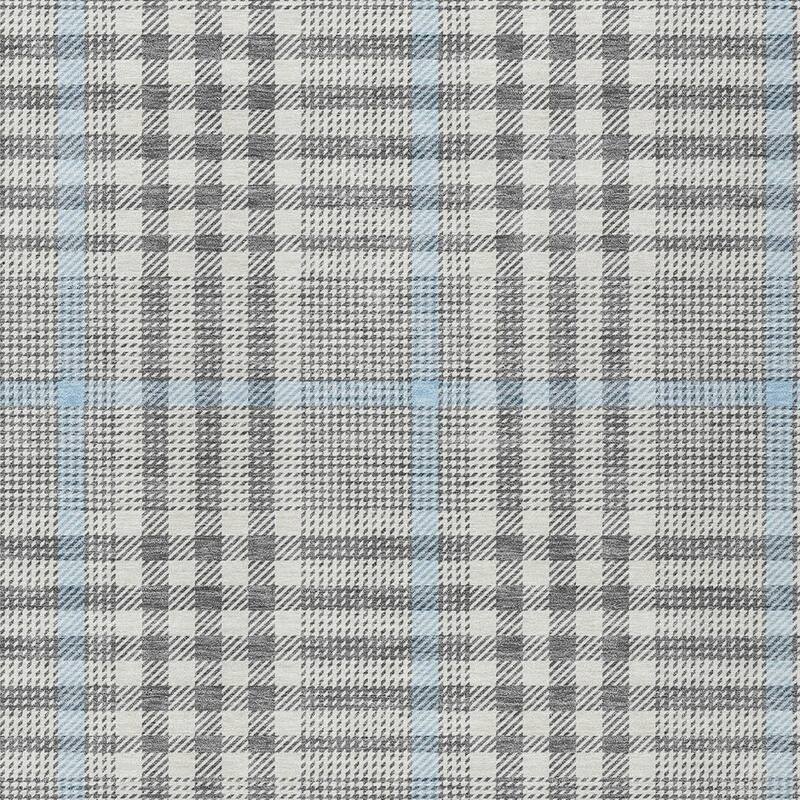 HomeRoots Plaid Transitional Rectangle Outdoor Rug