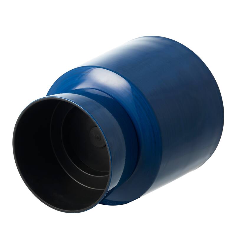 Glitzhome 16.75"H Set of 2 Cobalt Blue Faux Ceramic Urn Plastic Planter with Screw in Base