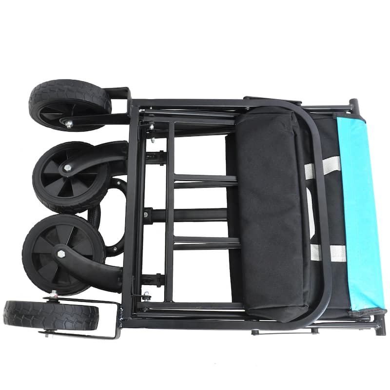Mini Folding Shopping and Beach Cart with Steel Frame