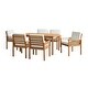 preview thumbnail 2 of 12, Okemo Acacia Wood Outdoor 7-Piece Outdoor Dining Set with Table and 6 Dining Chairs with Cushions