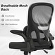 preview thumbnail 20 of 20, Office Chair, Mesh Ergonomic Office Chair with Lumbar Support, Comfy Computer Desk Chair with Flip Armrest Rolling Wheels
