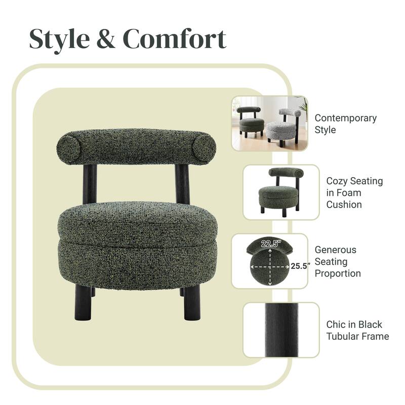 NPD Furniture Esther Boucle Accent Chair