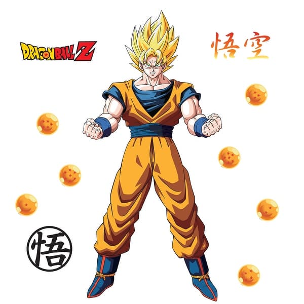 slide 2 of 5, RoomMates Dragon Ball Z Goku Character Wall Decals