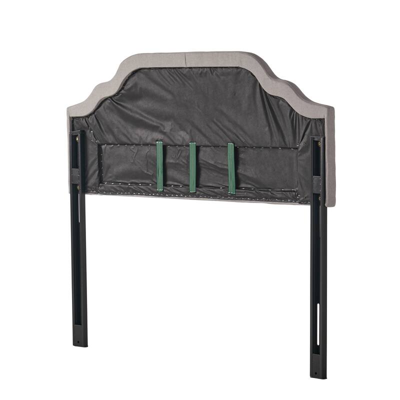 Tufted Upholstered Headboard Queen Size, Solid Wood Head Board with Durable Metal Legs