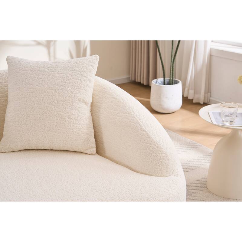 LY-049S Curved Modern Boneless Sofa Loveseat, Backrest Upgrade