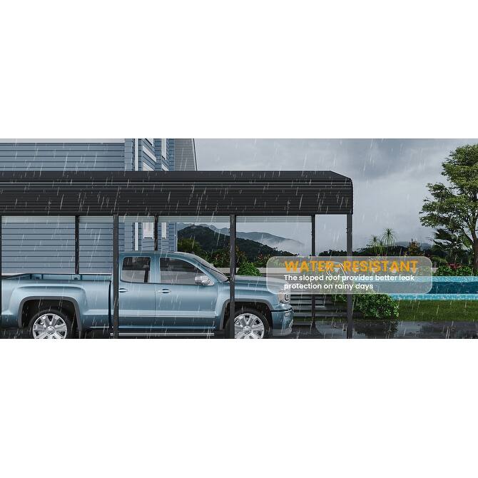 GDF Studio - Ironhaven Industrial 12 x 20 FT Metal Carport