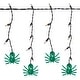 preview thumbnail 1 of 1, Spider Halloween Icicle Lights - Green - 3' Black Wire - 35ct