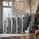 preview thumbnail 20 of 35, Contemporary Design Twin Loft Bed with Two-Tone Storage Stairs and Large Pull-Out Wardrobes, Smooth Sliding Mechanism, White Grey
