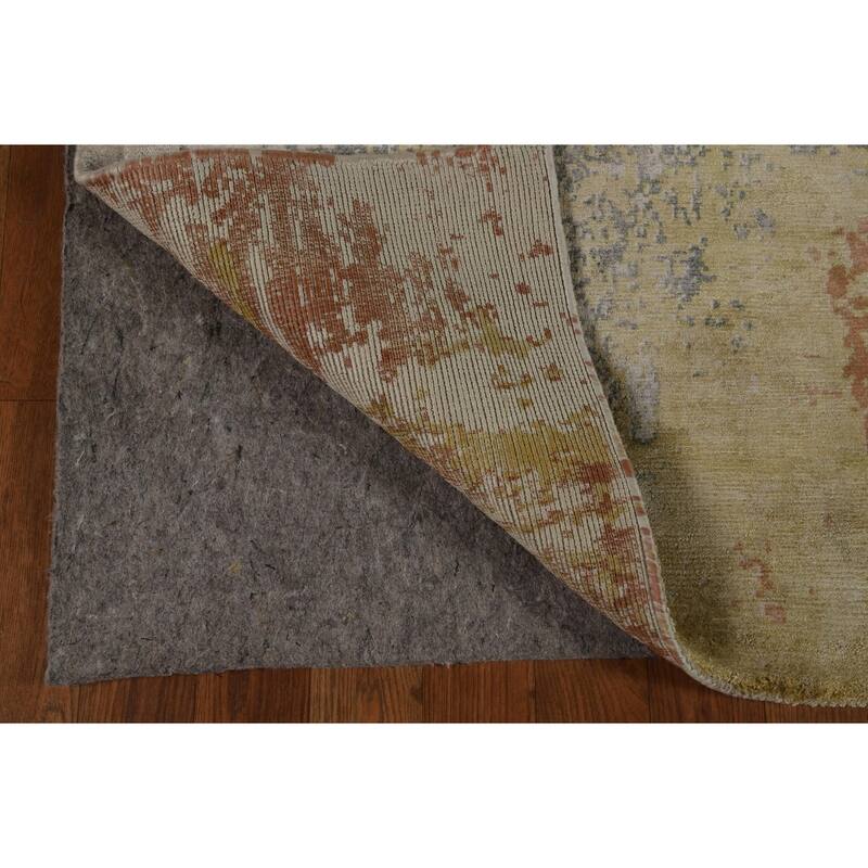 All-Over Abstract Contemporary Area Rug Hand-Knotted Wool Carpet - 5'6" x 8'0"
