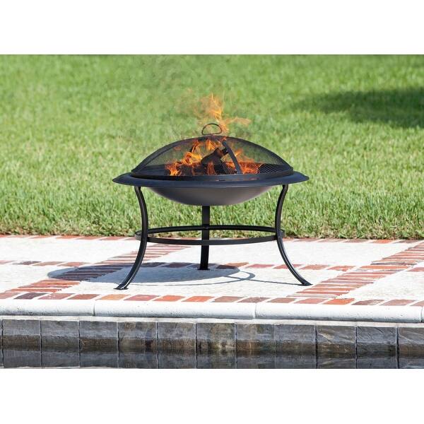 Shop Fire Sense 62237 30 Wide Wood Burning Fire Pit With Screen