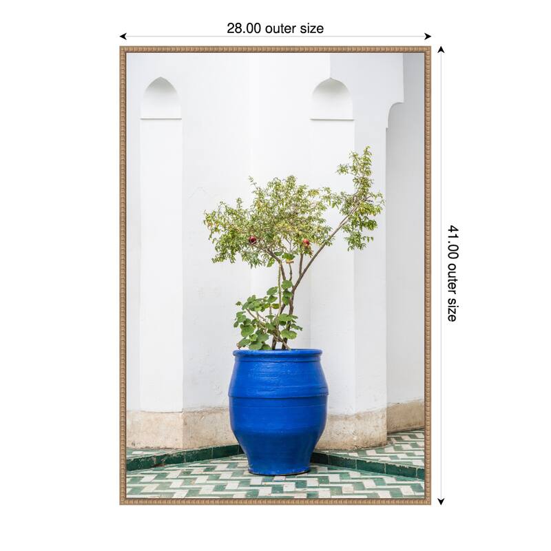 Apple Tree in Morocco by Photolovers Framed Canvas Wall Art Print - 28 x 41 in