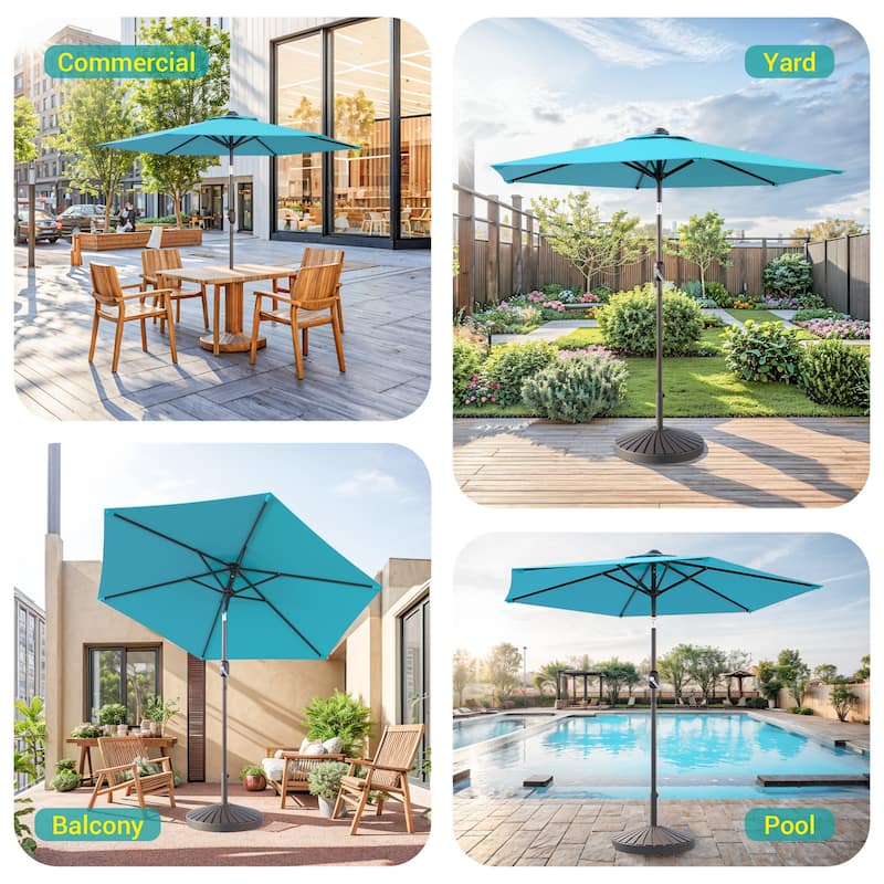Bonosuki 7.5Ft LED Patio Market Umbrella Outdoor Table Umbrella