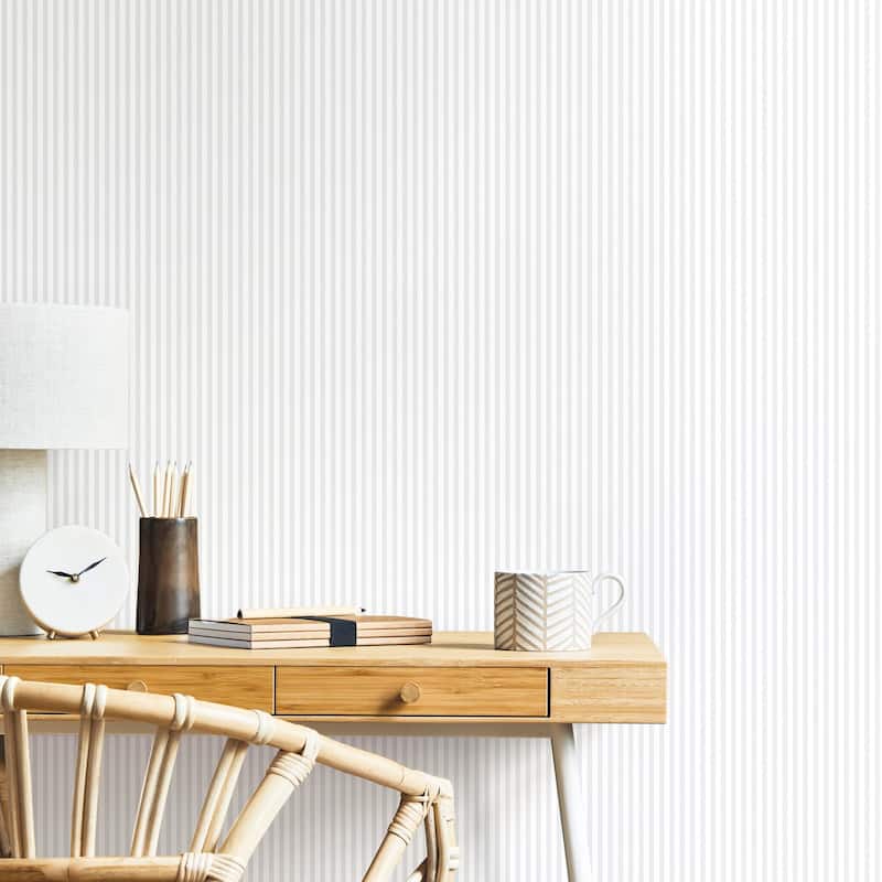 Galerie Wallcoverings Smart Stripes 3 Shirt Stripe Vinyl on Non-woven Matte Wallpaper Roll - 33 feet long x 21 inches wide