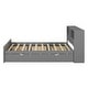 preview thumbnail 12 of 50, Full Size Wood Pltaform Bed with Twin Size Trundle, 3 Drawers, Upper Shelves and a set of USB Ports & Sockets