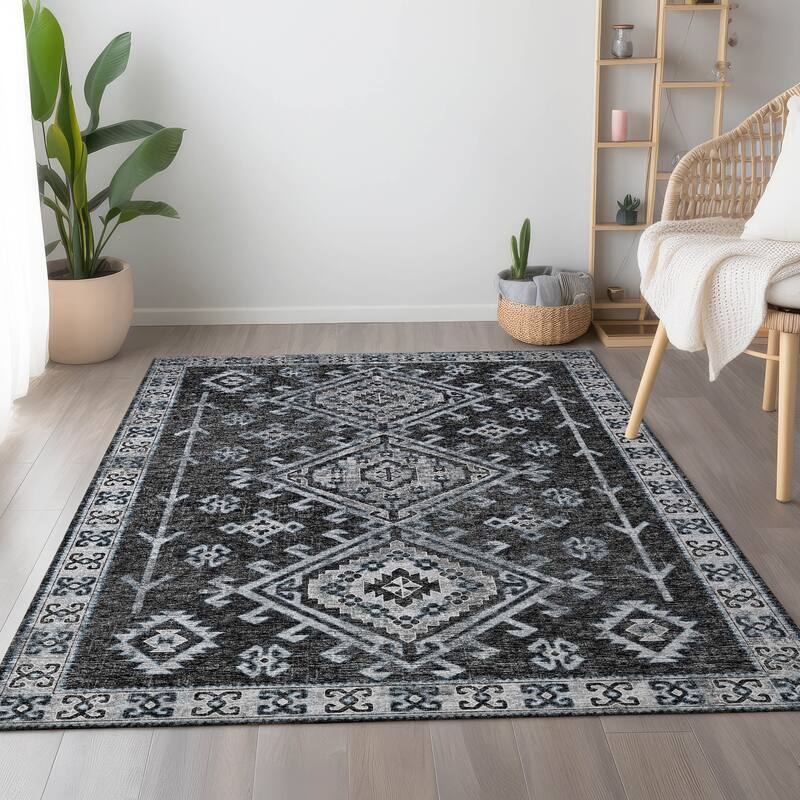 Premium Washable Super Soft Boho Global Mayfield Rug - Shadow - 3' x 5' - Rectangle