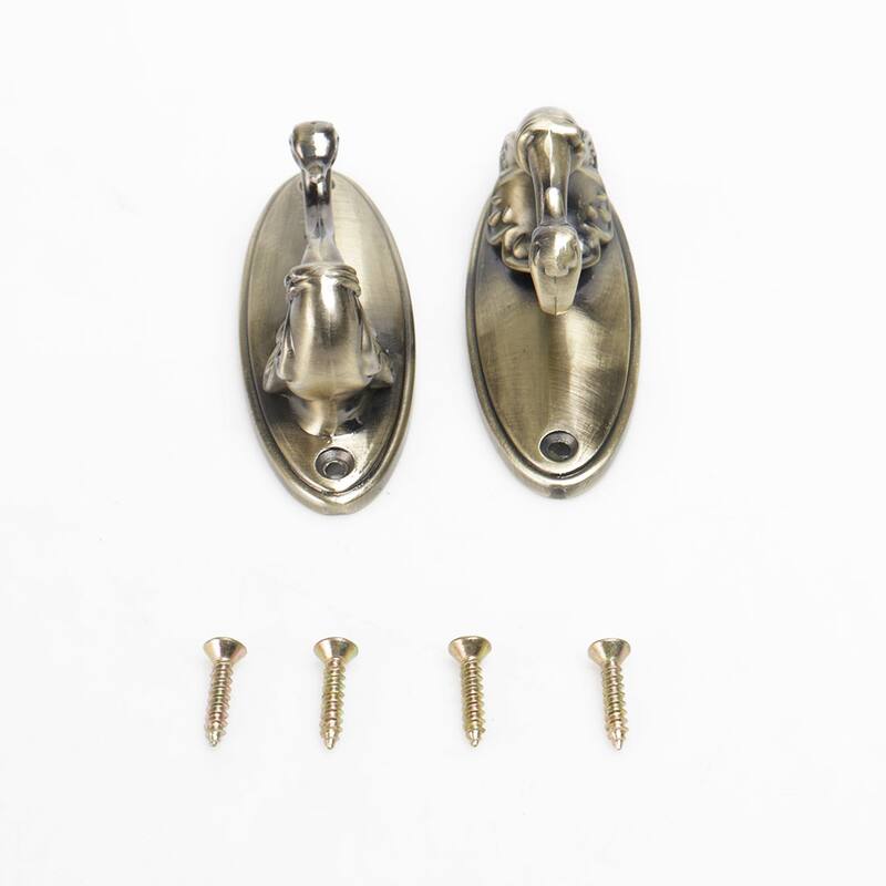 Curtain Tieback Hooks Zinc Alloy Vintage Screen Wall Holdback 2pcs