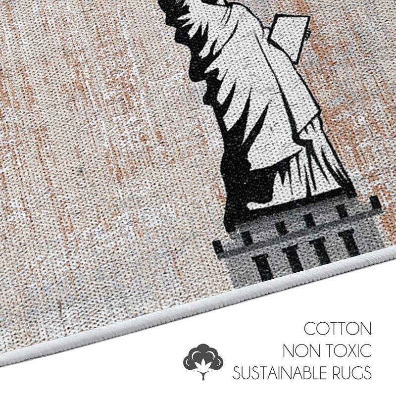 SussexHome Non-Skid Ultra-Thin Area Rugs for Laundry Room, Entryway, Bathroom and Kitchen - Washable Multipurpose Floor Mat
