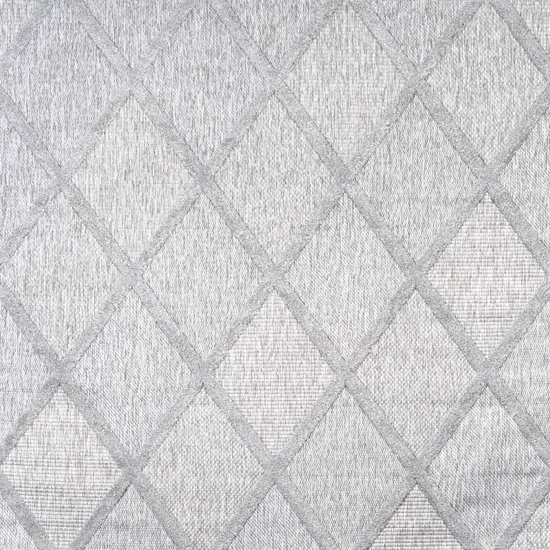 JONATHAN Y Talaia Diamond Trellis Indoor/Outdoor Area Rug - 5' Square - Light Gray