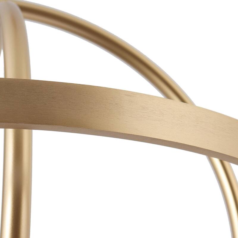 Modern Farmhouse LED Chandelier Black Gold Orb Pendant Light for Dining Room