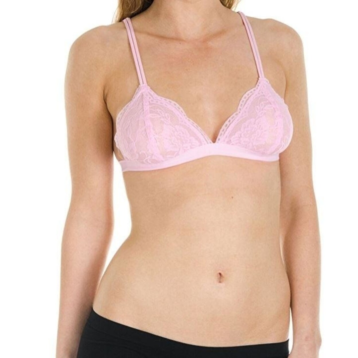 sheer triangle bralette