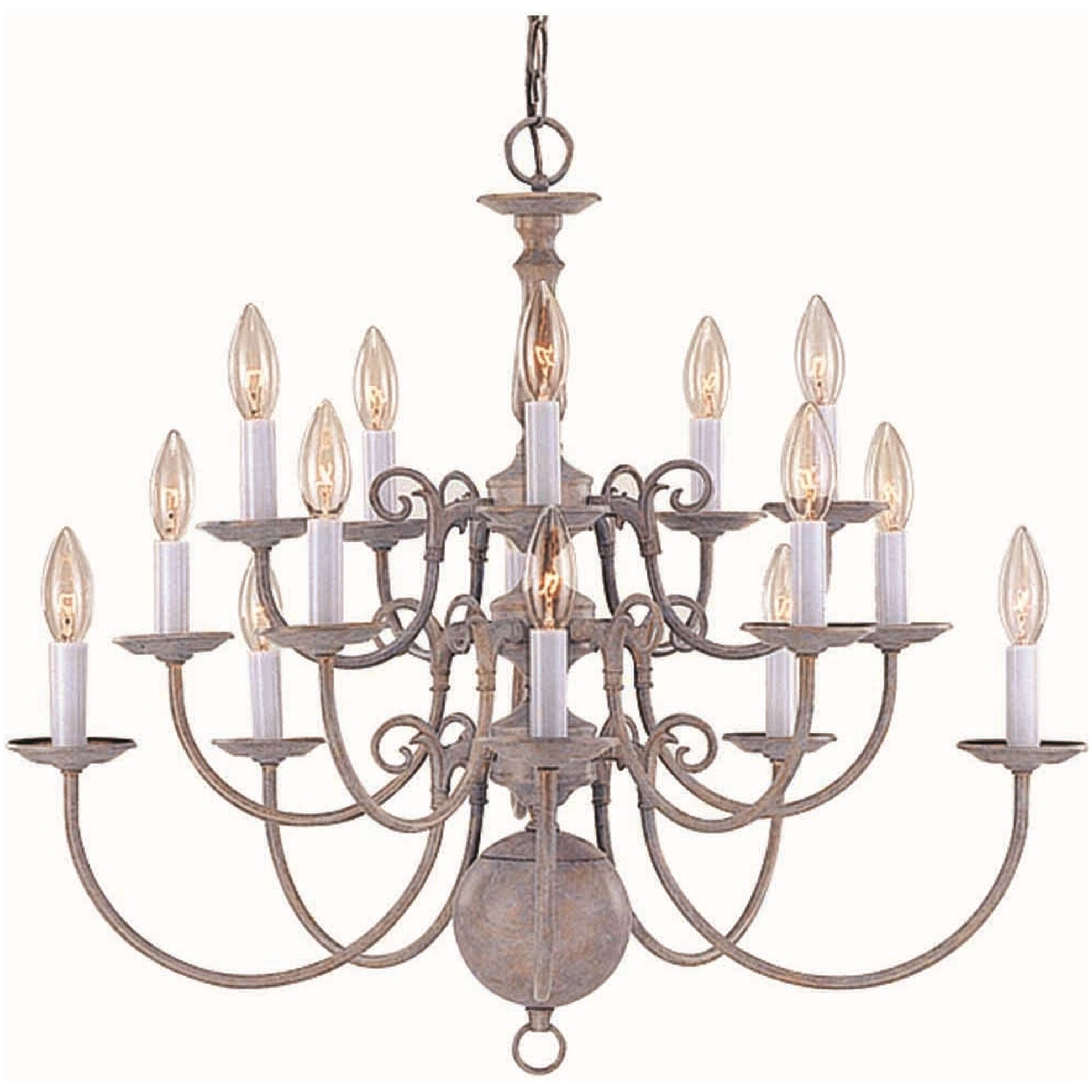 Volume Lighting V3575  15 Light 30" Wide Taper Candle Chandelier - Chandeliers For Bedrooms by Overstock.com