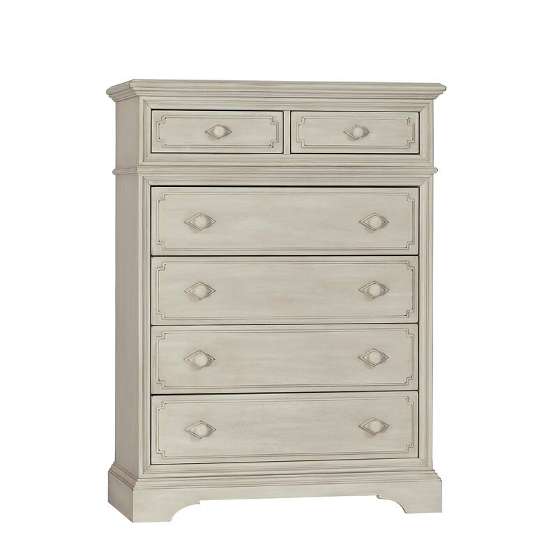 Heritage Amherst 6 Drawer Chest Antique White