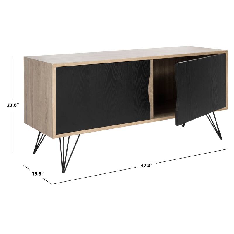 SAFAVIEH Darlyne Mid-Century Wood Sideboard - 47.3" x 15.8" x 23.6" - 47.3" x 15.8" x 23.6" - 20Wx52Dx20H