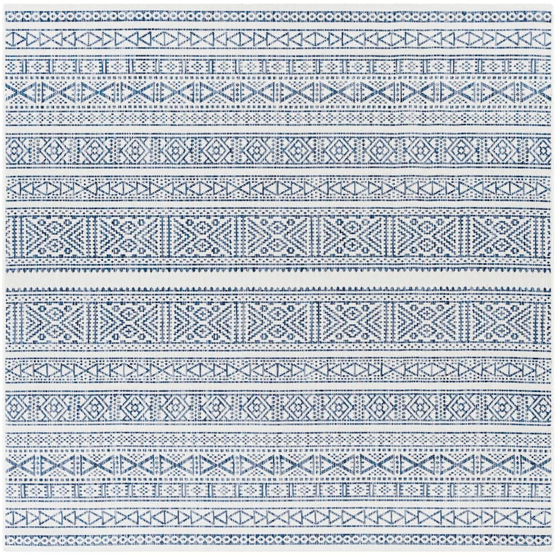 Wade Indoor/ Outdoor Tribal Stripe Area Rug