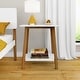 preview thumbnail 16 of 17, Max and Lily Mid-Century Modern End Table Nightstand with Shelf