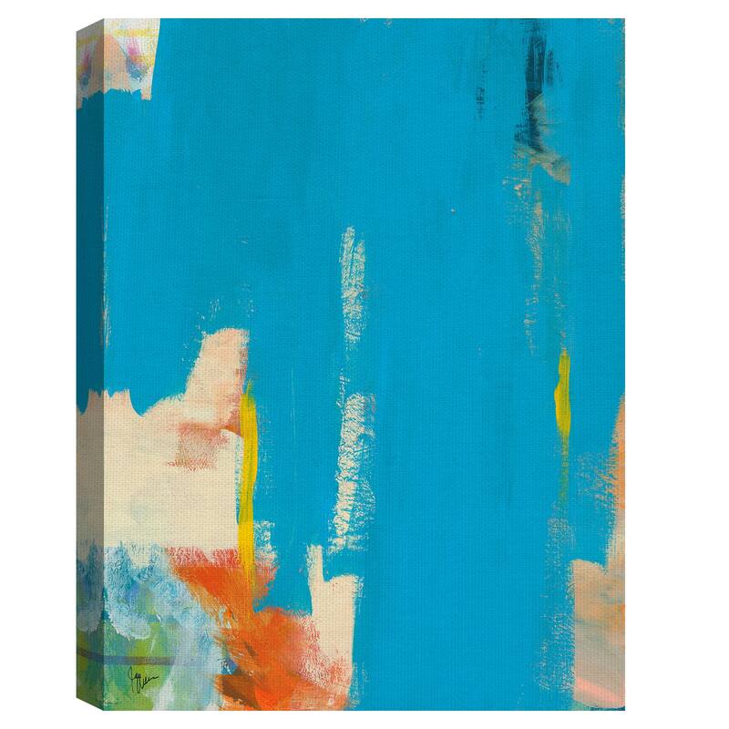 Aqua Tide by Jan Weiss Canvas Art Print