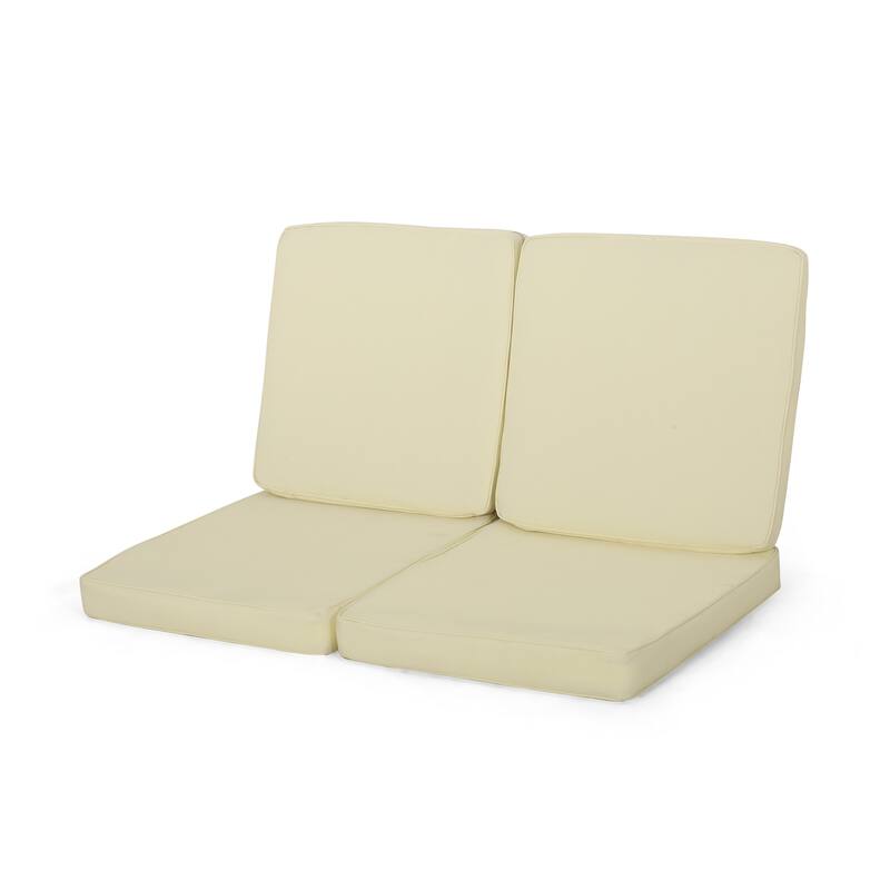 Coesse Outdoor Water Resistant Fabric Club Chair Cushions (Set of 2) by Christopher Knight Home - Cream