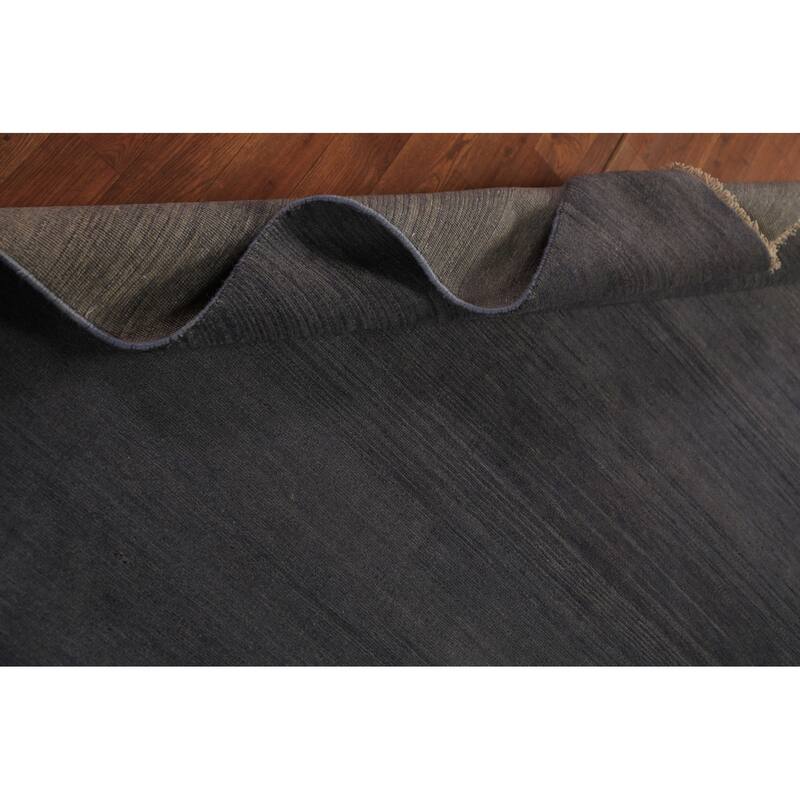 Grays & Charcoal Gabbeh Modern Area Rug Hand-Knotted Wool Carpet - 4'11" x 6'7"