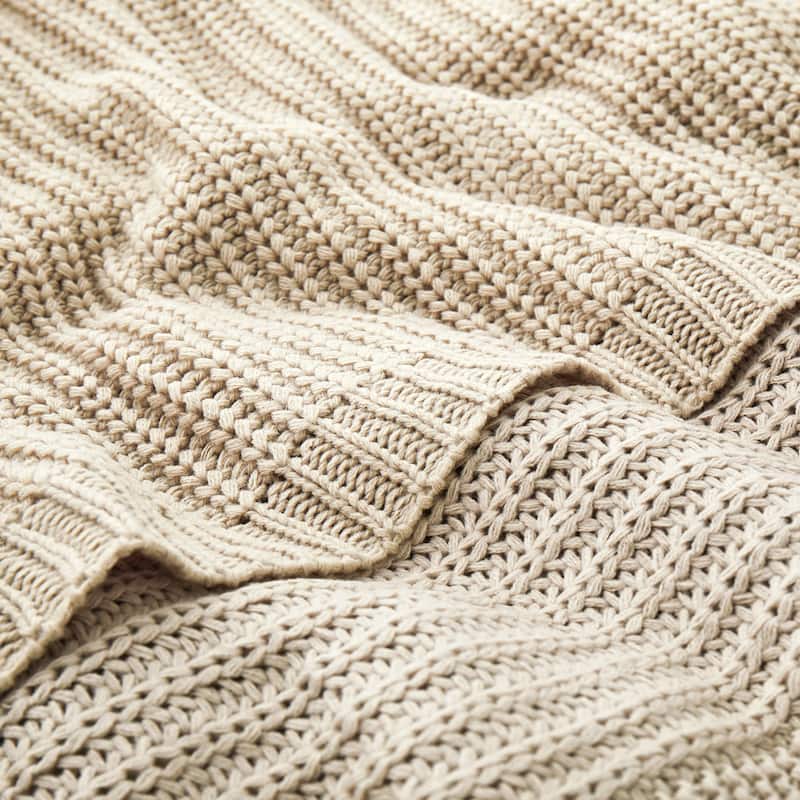 50"x60" Ultra Plush Chunky Knit Throw Blanket Textured Comfort Woven Blanket