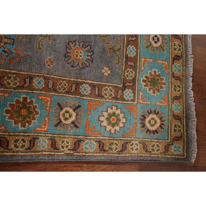 Kazak Accent Rug Hand-Knotted Oriental Wool Carpet - 3'4" x 4'10"