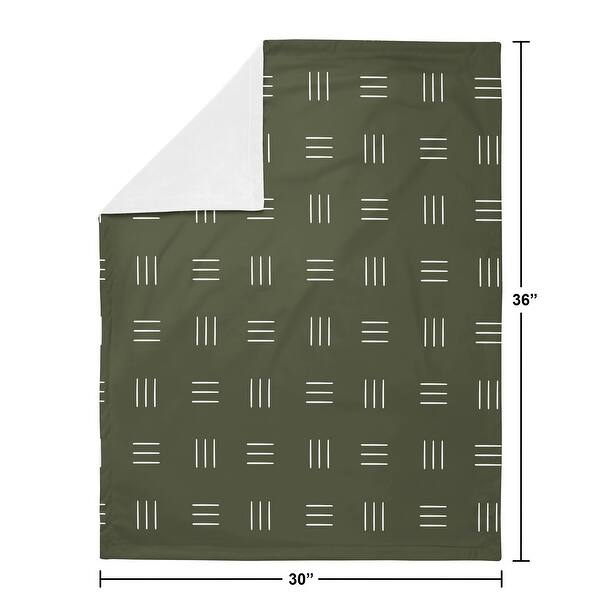 Hunter Green Boho Mudcloth Boy Girl Baby Receiving Security Swaddle Blanket White Bohemian Woodland Tribal Hatch Gender Neutral
