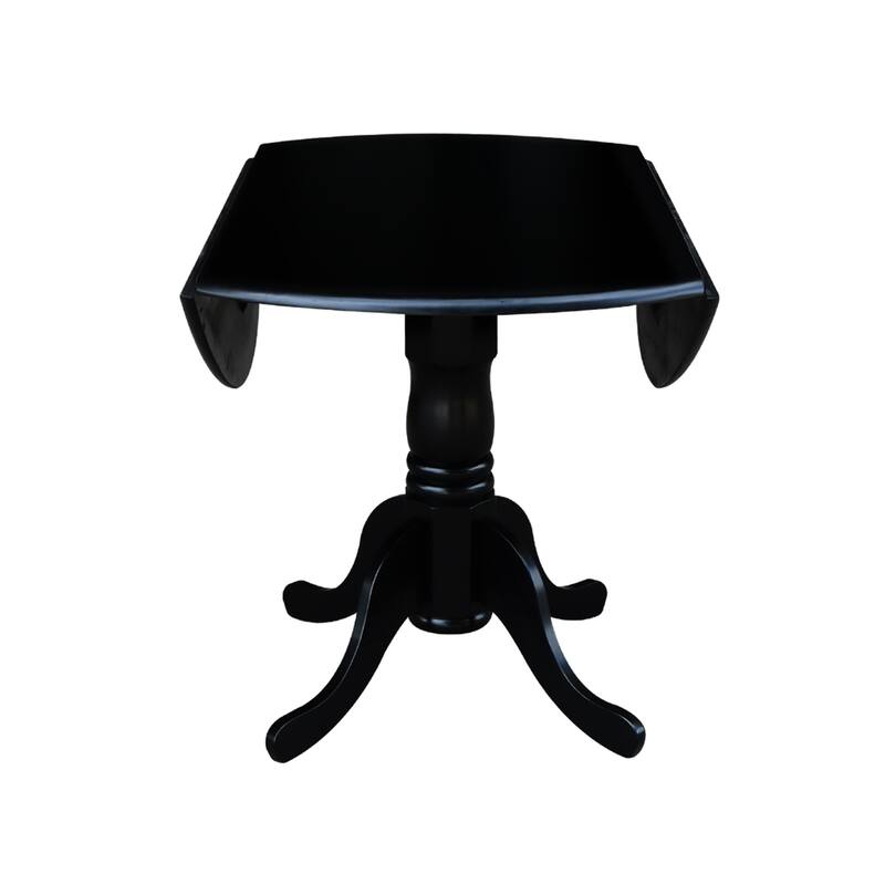 42" Drop Leaf Dining Table with 4 Ladderback Chairs - 5 Piece Set