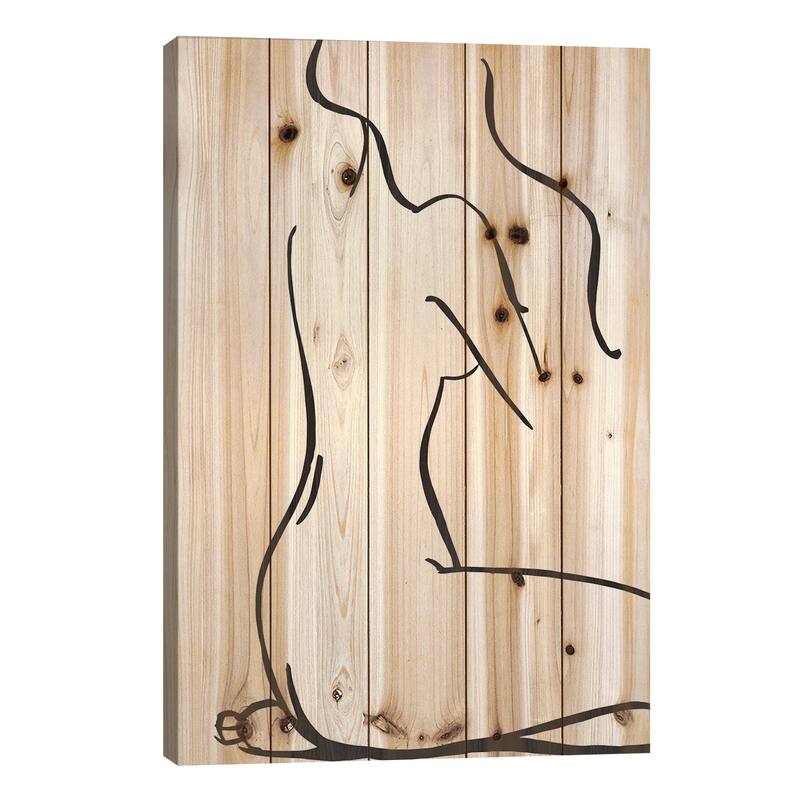 Mermaid Hair Print On Wood by Honeymoon Hotel - Multi-Color - 26x18x1.5