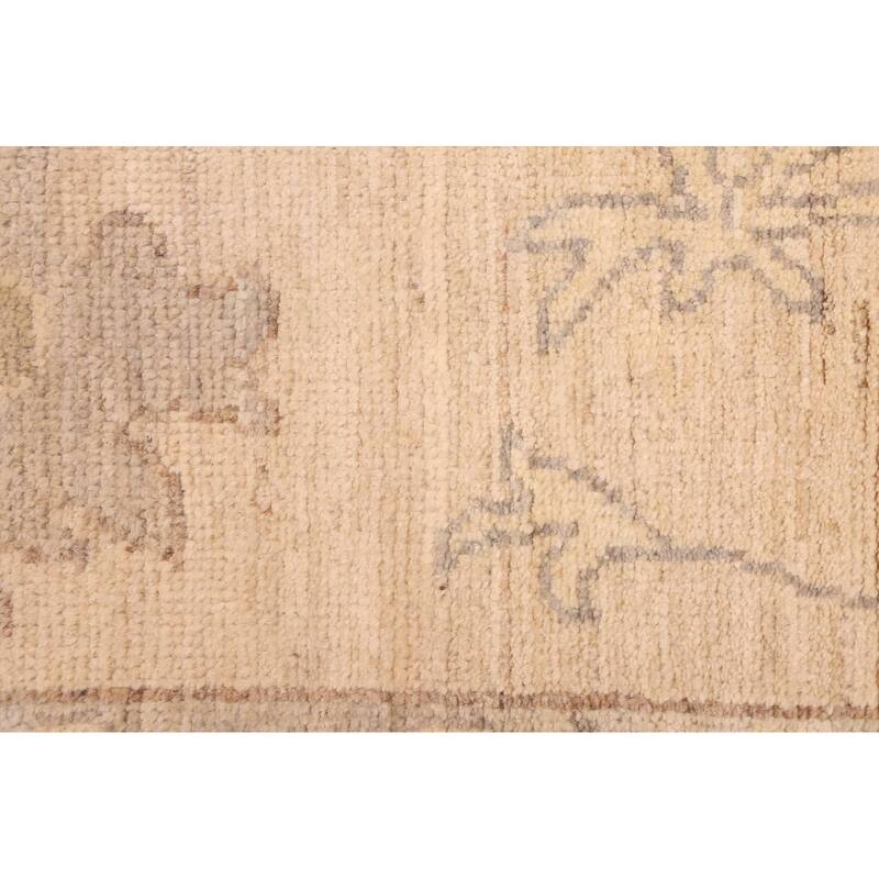 ECARPETGALLERY Hand-knotted Modern Oushak Tan Wool Rug - 9'1 x 11'7