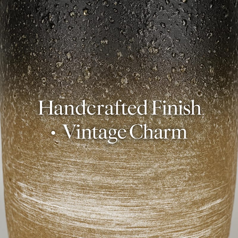 Aria Home Ceramic Ombre Brown Vase Rustic Earthy Home Decor