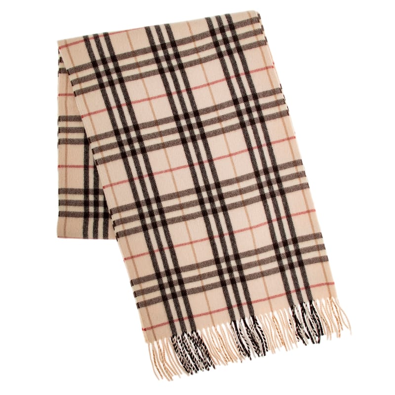 Burberry Check 100% Cashmere Oversized Scarf