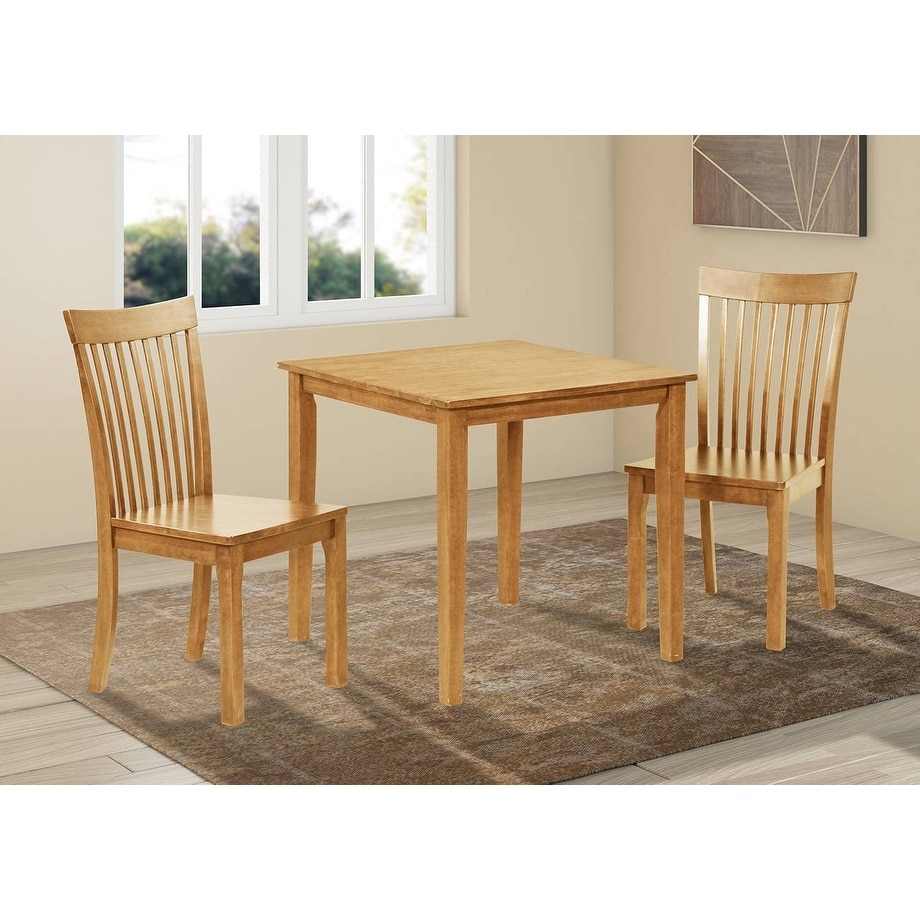 Dining Room Side Chairs, Set of 2, Natural Oak