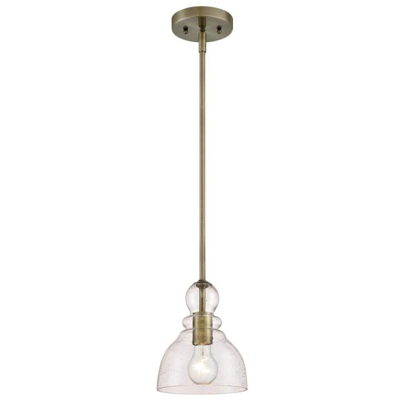 Westinghouse Lighting Fiona One-Light Mini Pendant - 1-Light - Antique Brass