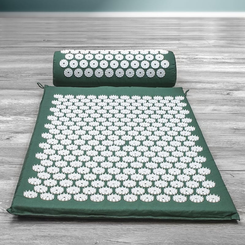Sivan Acupressure Mat & Pillow Set: Pain Relief, Stress & Sciatic Treatment (29.5"L x 17.3"W) - 29.5"L x 17.3"W x 0.7"H